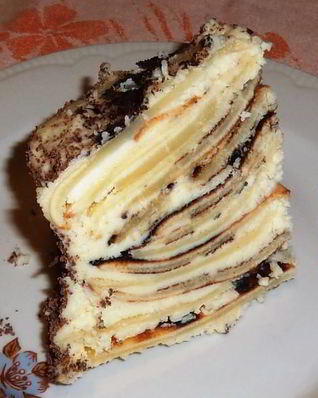 Торт Полено со сгущенкой