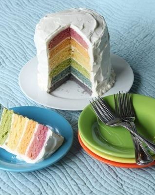 Торт Радуга с натуральными красителями
