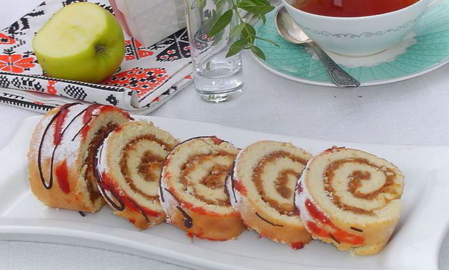 Рецепт яблочного рулета