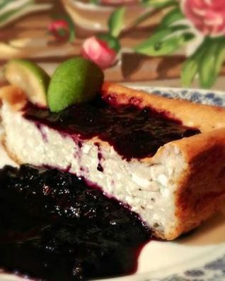 Чернично-творожная запеканка