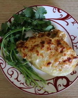 Картофельная запеканка с двумя видами сыра