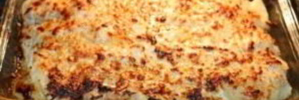 картофельная запеканка с двумя видами сыра