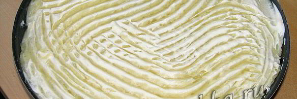 картофельная запеканка с фаршем и лисичками