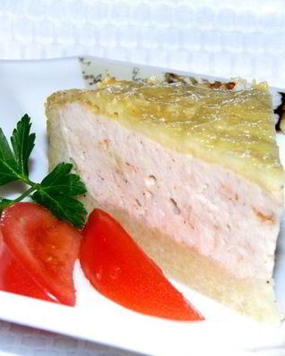 Картофельная запеканка с фаршем из индейки