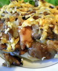 Картофельная запеканка с грибами и лимоном