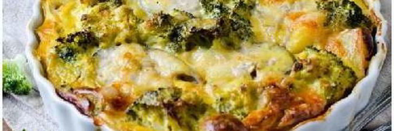 Картофельная запеканка с капустой брокколи