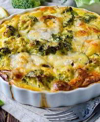 Картофельная запеканка с капустой брокколи