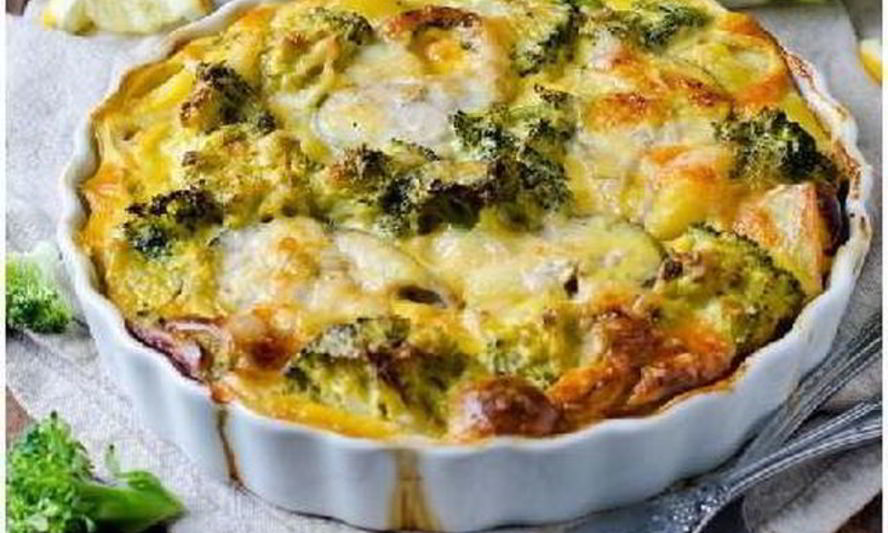 Рецепт картофельной запеканки с капустой брокколи