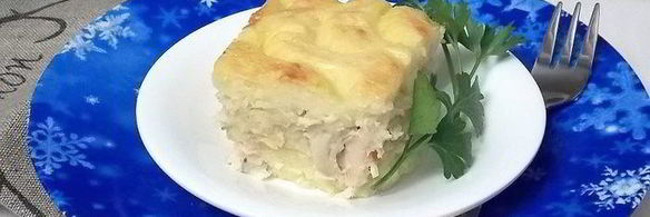 картофельная запеканка с курицей и сыром