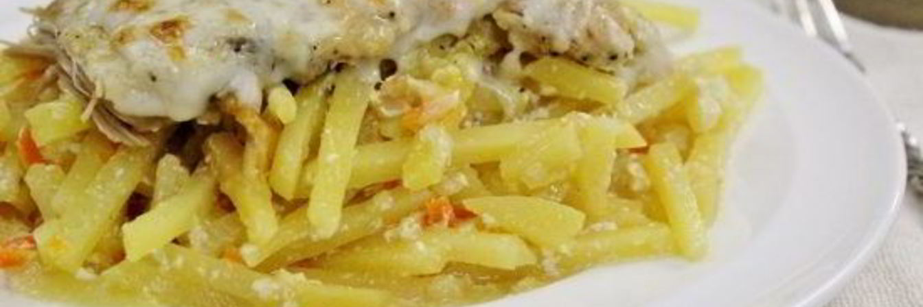 Картофельная запеканка с курицей
