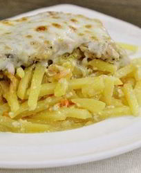 Картофельная запеканка с курицей