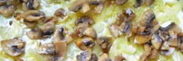 картофельная запеканка с маринованными грибами