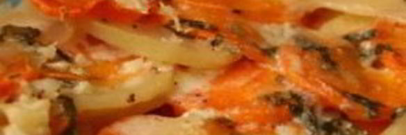 картофельная запеканка с сырным соусом