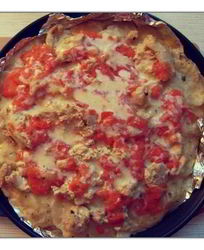 Картофельная запеканка с сыром и индейкой в сливочном соусе