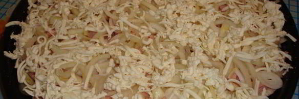 картофельная запеканка с ветчиной