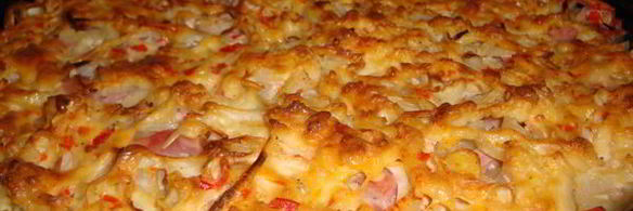 картофельная запеканка с ветчиной