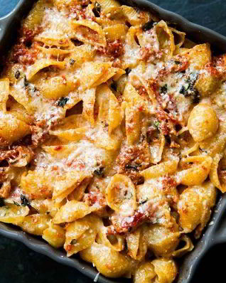 Макаронная запеканка с тунцом