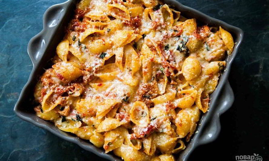 Рецепт макаронной запеканки с тунцом