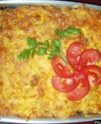 Макаронная запеканка в духовке с фаршем