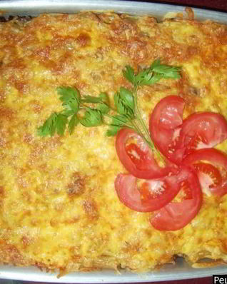 Макаронная запеканка в духовке с фаршем