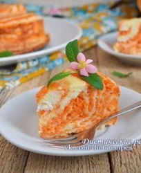 Мраморная запеканка с тыквой и творогом