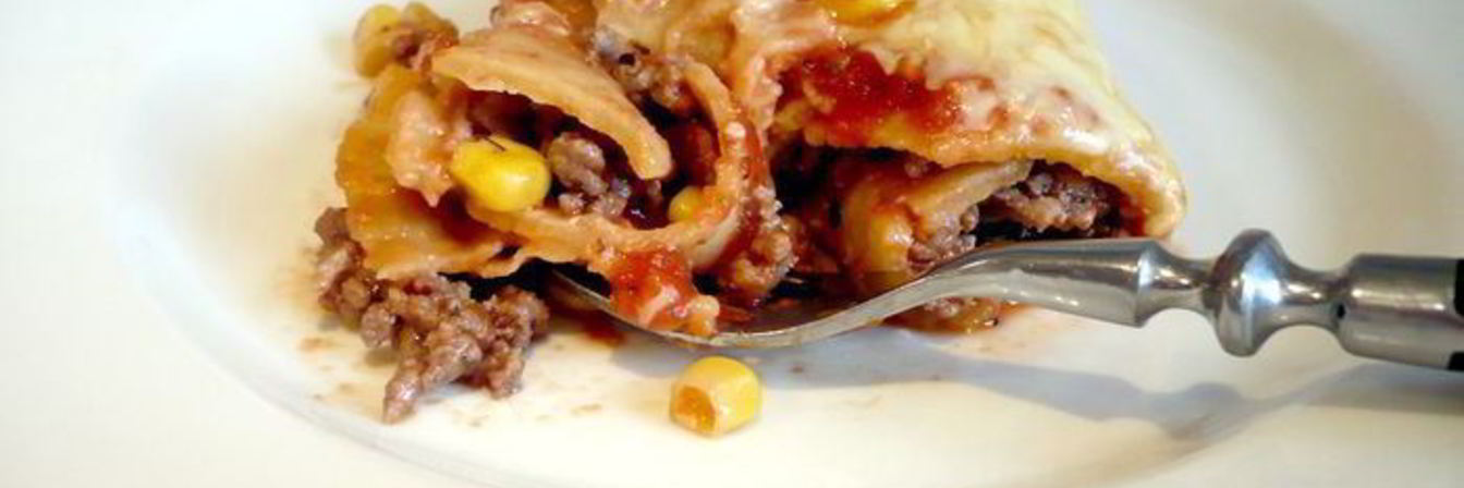 Мясная запеканка с домашними тортильями Мексиканское счастье