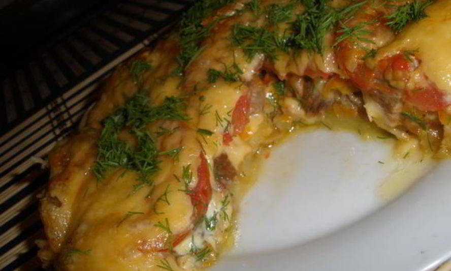 Рецепт мясной запеканки с картофелем и помидорами