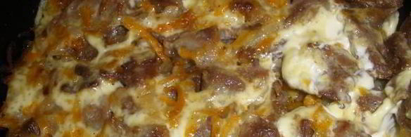 мясная запеканка с картофелем и помидорами