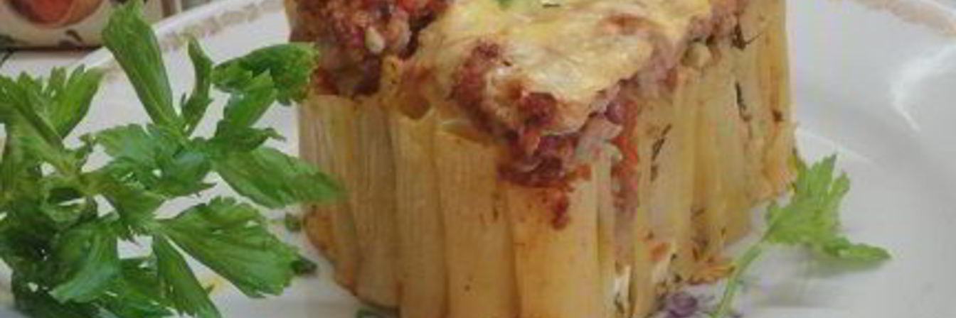 Мясная запеканка с тортильони