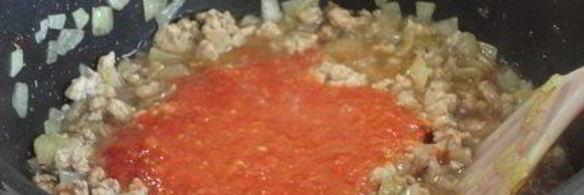 мясная запеканка с тортильони