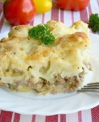 Мясная запеканка с цветной капустой