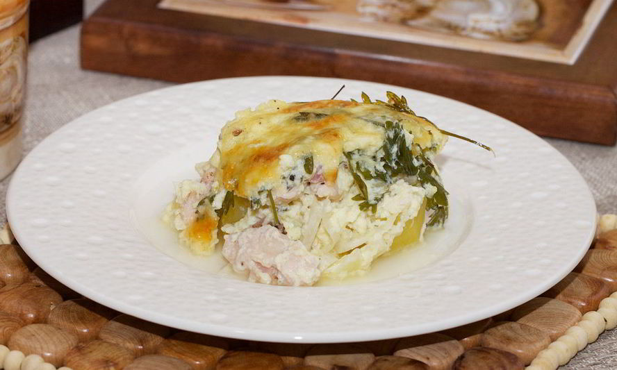 Рецепт нежной запеканки с куриным филе