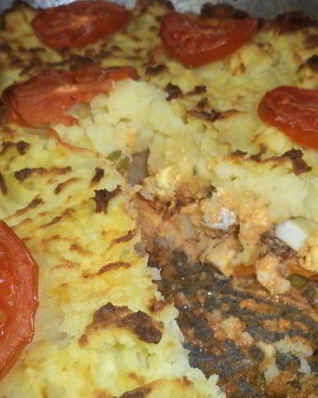 Овощная запеканка с рыбой по-домашнему