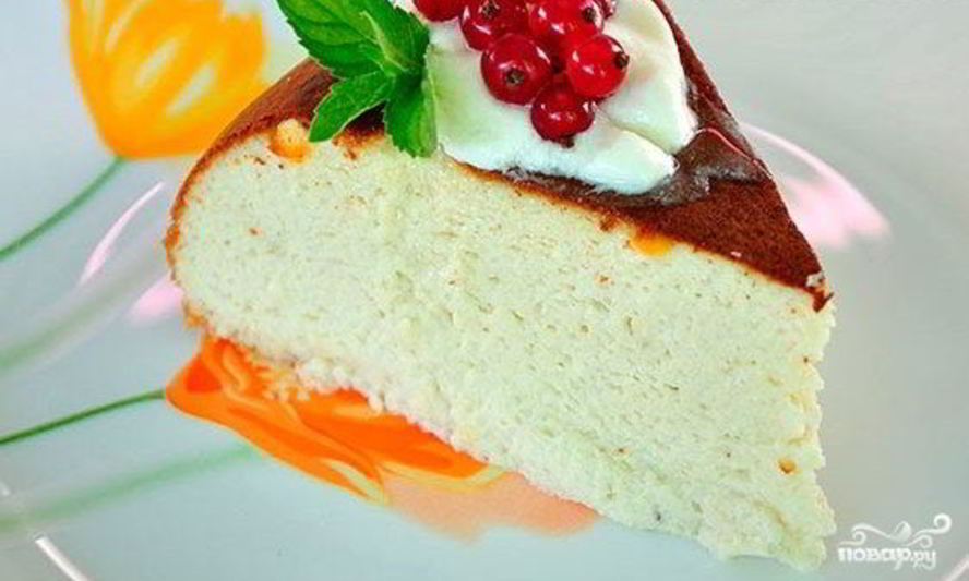 Рецепт пышной творожной запеканки в мультиварке