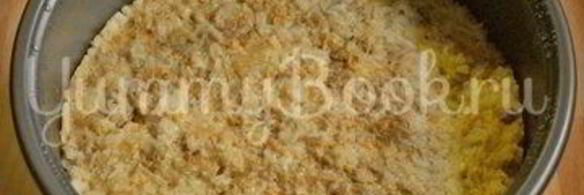 рисовая запеканка с куриных фаршем в мультиварке