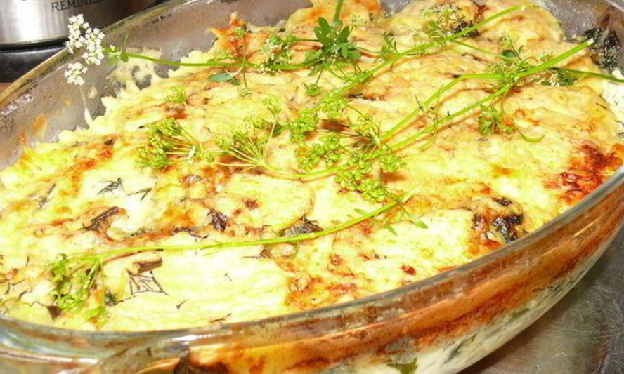 Рецепт рыбной запеканки с картофелем и шпинатом