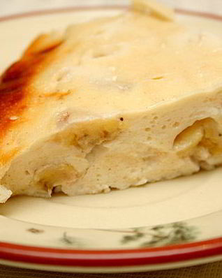 Творожная запеканка с бананами