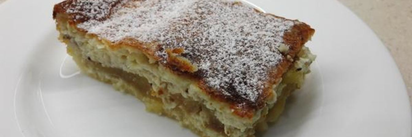 Творожная запеканка с яблоками