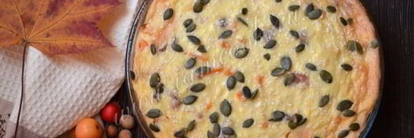 творожная запеканка с яблоком и тыквой