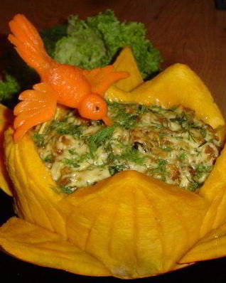 Тыквенная запеканка Цветок лотоса