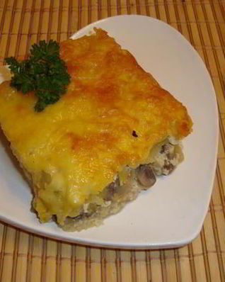 Тыквенно-картофельная запеканка с грибами