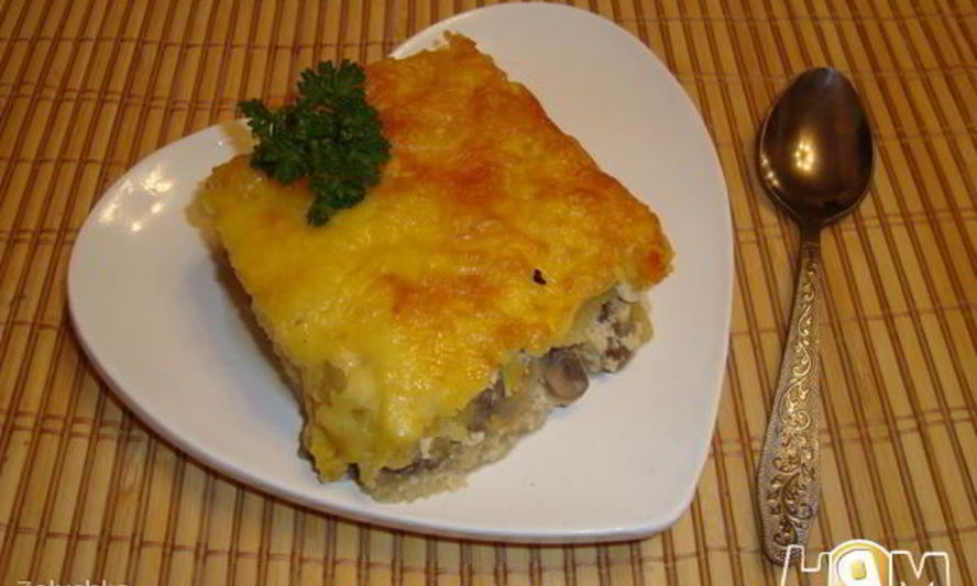 Рецепт тыквенно-картофельной запеканка с грибами