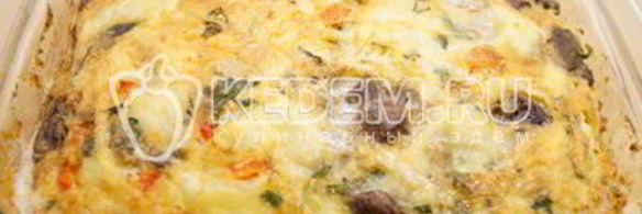 яичная запеканка с грибами и овощами