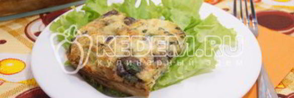 яичная запеканка с грибами и овощами