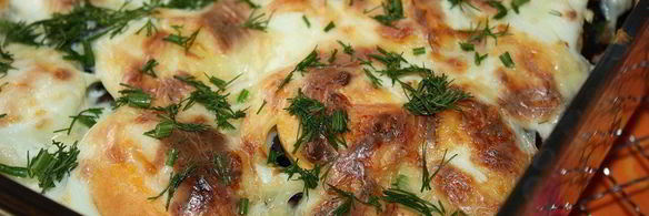 запеканка из картофеля, фасоли и яиц