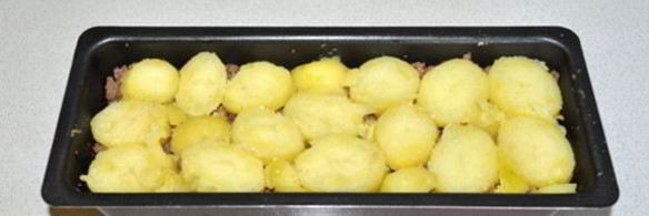 запеканка из картофеля с куриными потрошками