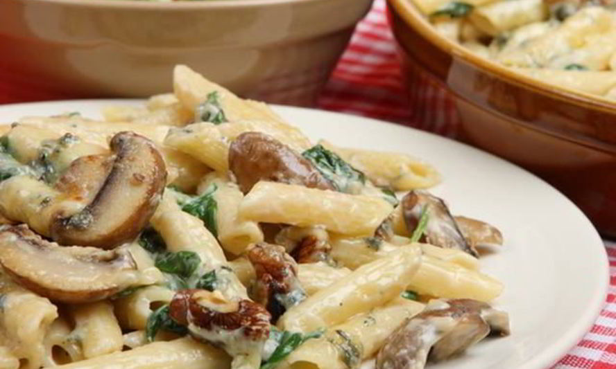 Рецепт запеканки из макарон с грибами