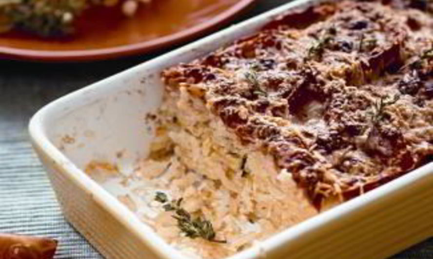 Рецепт запеканки из риса и печеных овощей