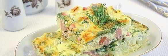 запеканка из цветной капусты с ветчиной