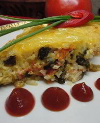 Запеканка из зеленого лука по-итальянски